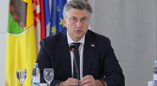 21.07.2023., Otok - U svecanoj dvorani Elegant odrzana je 15. sjednica Savjeta za Slavoniju, Baranju i Srijem. predsjednik Vlade RH Andrej Plenkovic Photo: Dubravka Petric/PIXSELL