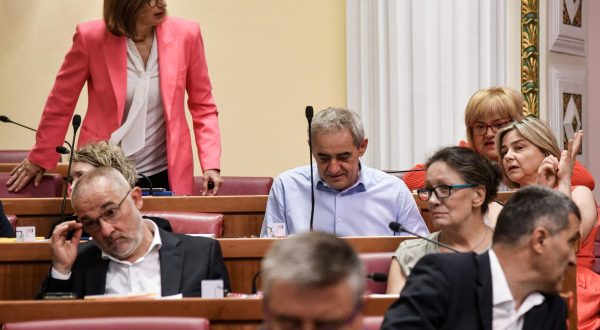 22.07.2023., Zagreb - Drugi dan izvanredne sjednica Sabora na temu plinske afere u HEP-u. Damir Bakic, Sandra Bencic Photo: Josip Regovic/PIXSELL