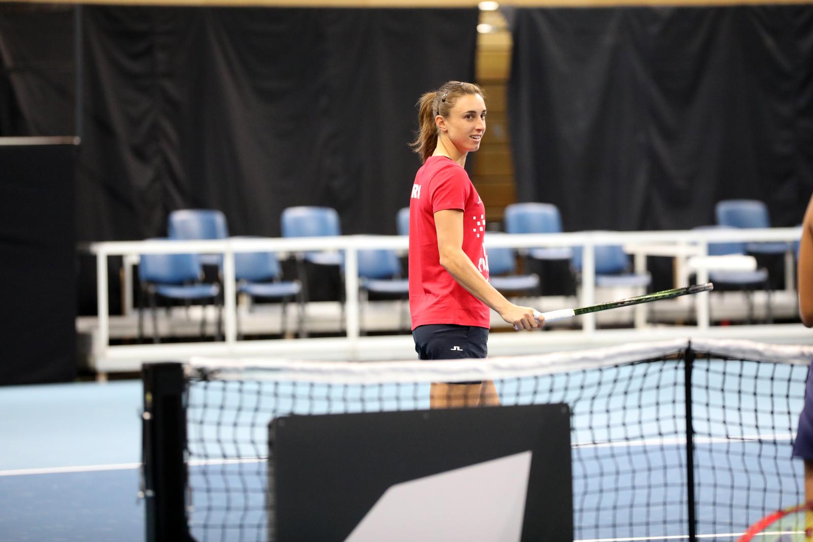 08.11.2022., Rijeka - Trening hrvatske zenske tenis reprezentacije u dvorani Zamet uoci susreta Hrvatske i Njemacke u Billie Jean King kupu. Petra Martic   Photo: Goran Kovacic/PIXSELL