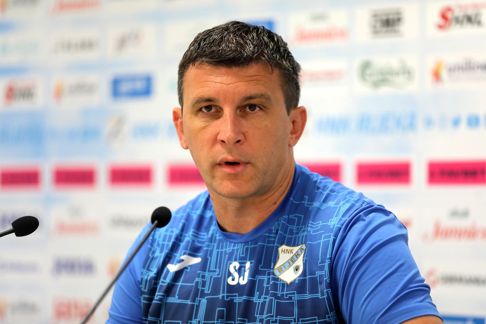 16.08.2023., Rijeka - Konferencija za medije HNK Rijeka u press centru stadiona na Rujevici uoci utakmice HNK Rijeka - B36 Torshavn. trener Rijeke Sergej Jakirovic Photo: Goran Kovacic/PIXSELL