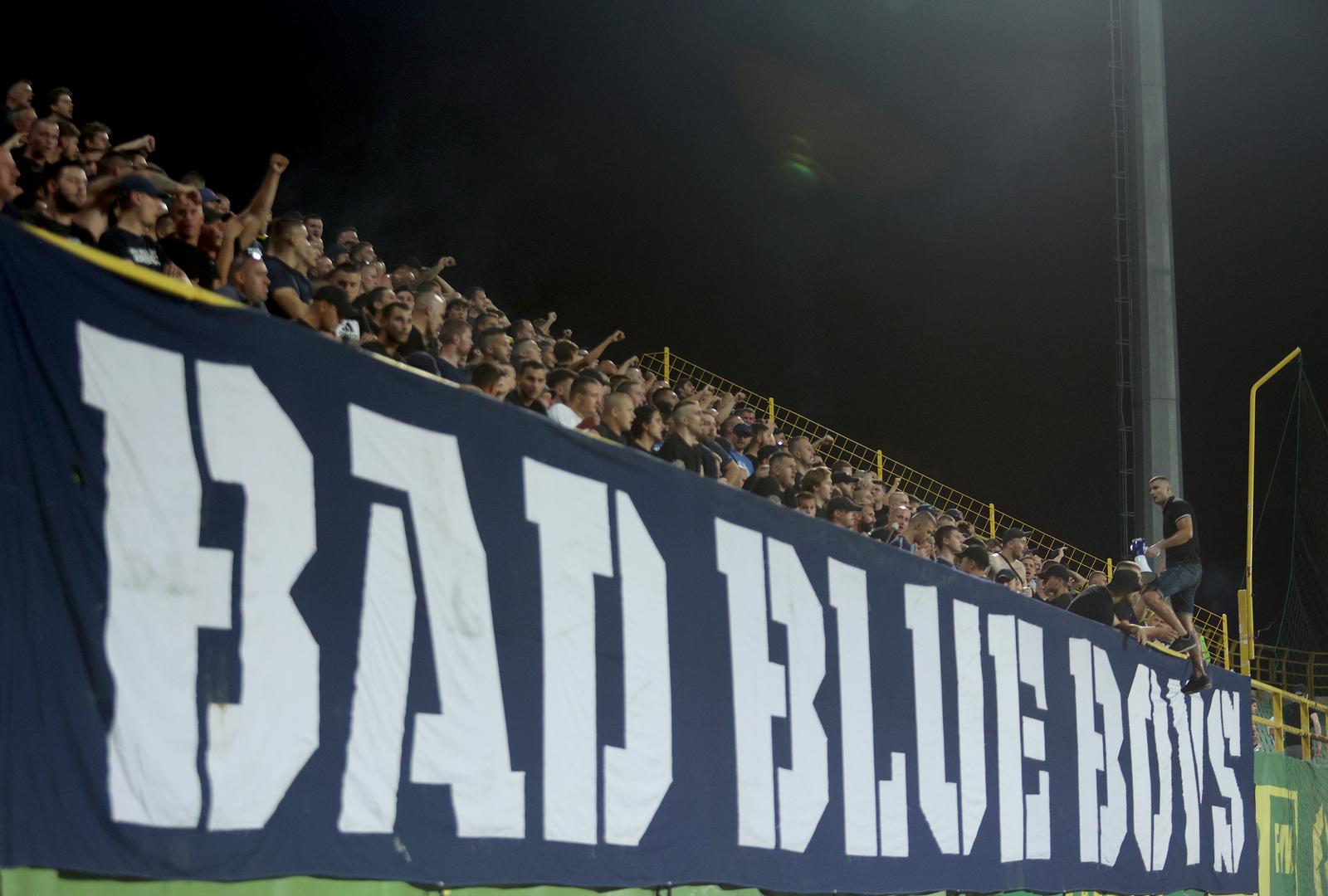 29.07.2023., stadion Aldo Drosina, Pula - SuperSport HNL, 02. kolo, NK Istra 1961 - GNK Dinamo. Navijaci Dinama, Bad Blue Boysi Photo: Nel Pavletic/PIXSELL