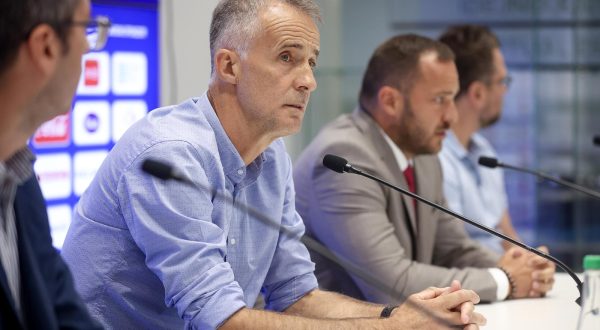 03.08.2023., Sarajevo, Bosna i Hercegovina - Na konferenciji za medije predstavljen novi selektor A nogometne reprezentacije BiH, Meho Kodro. Photo: Armin Durgut/PIXSELL