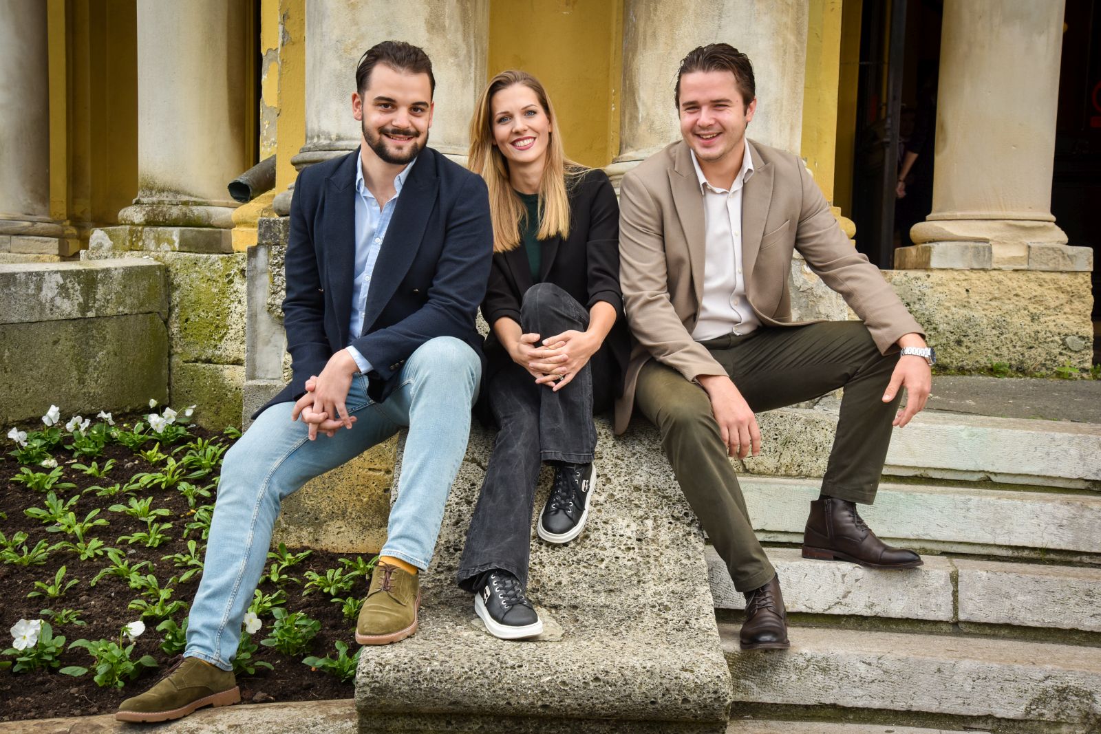 20.10.2023., Zagreb - Filip Filipovic, Dina Jularic Ivancic i Davor Nekjak, operni pjevaci. 

Photo Sasa ZinajaNFoto