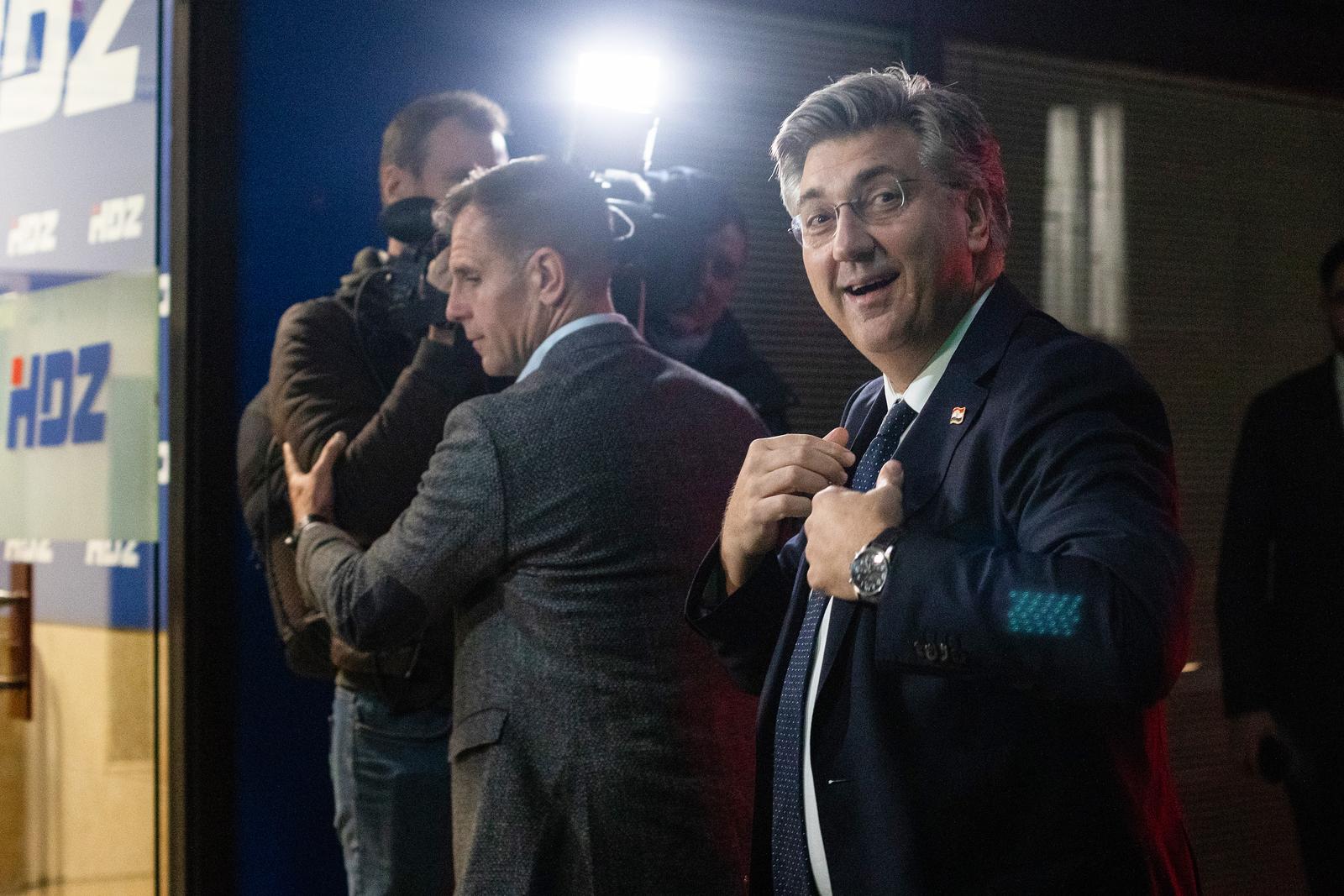 02.11.2023., Zagreb - Andrej Plenkovic dolazi na sastanak sireg Predsjednistva HDZ-a srediste Gradskog odbora HDZ-a Grada Zagreba u Gundulicevoj ulici. Photo: Tomislav Miletic/PIXSELL