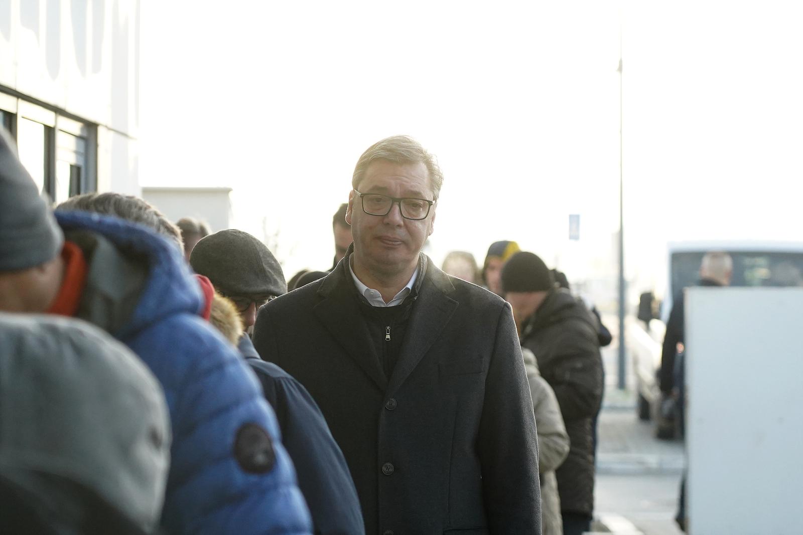 17, December, 2023, Belgrade - The President of the Republic of Serbia, Aleksandar Vucic, voted at polling station 140, in the "Tesla - science for life" Kindergarten building. Aleksandar Vucic. Photo: Antonio Ahel/ATAImages

17, decembar, 2023, Beograd - Predsednik Republike Srbije Aleksandar Vucic glasao je na birackom mestu 140, u zgradi Decijeg vrtica "Tesla - nauka za zivot". Photo: Antonio Ahel/ATAImages Photo: Antonio Ahel/PIXSELL