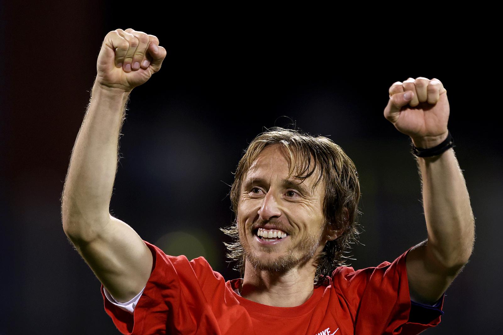 21.11.2023., stadion Maksimir, Zagreb - Kvalifikacije za UEFA Euro 2024, skupina D, Hrvatska - Armenija. Luka Modric, Georgii Arutiunian.  Photo: Goran Stanzl/PIXSELL