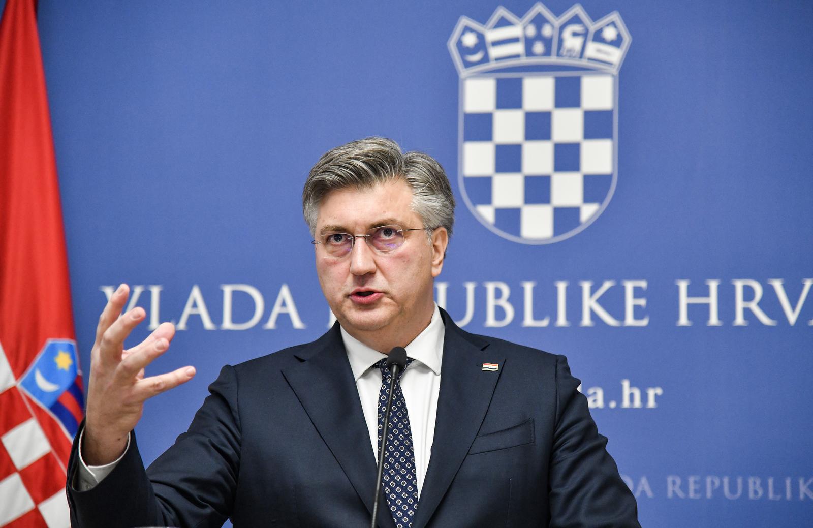 06.02.2024., Zagreb - Premijer RH Andrej Plenkovic odrzao je konferenciju za medije nakons astanka kolaicije te je potvrdio da su koalicijski partneri HDZ-a podrzali Ivana Turudica kao Vladinog kandidata za novog glavnog drzavnog odvjetnika. Photo: Josip Regovic/PIXSELL