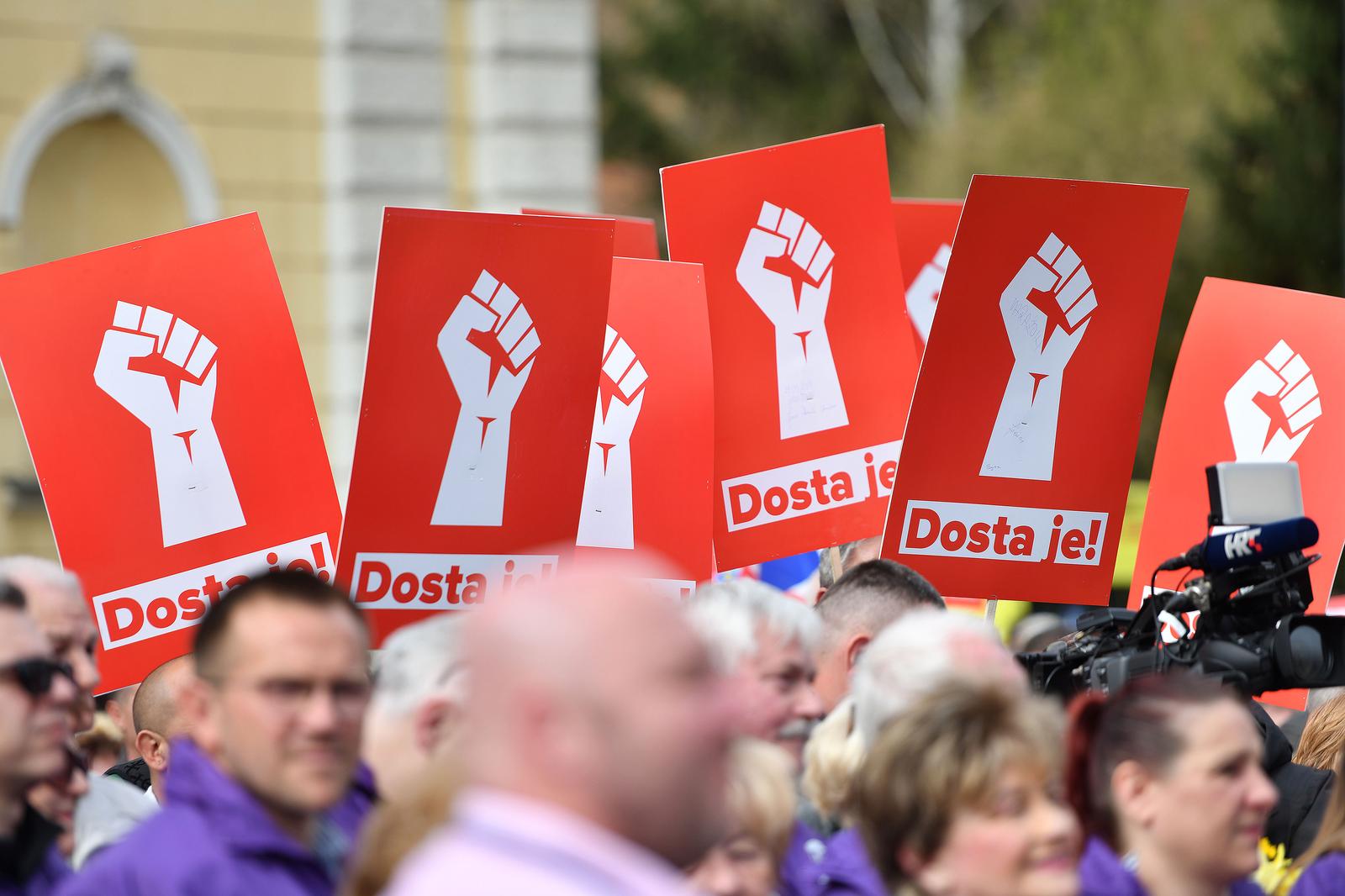 23.03.2024., Varazdin - Veliki prosvjed oporbe "Rijeke pravde dolaze".  Photo: Vjeran Zganec Rogulja/PIXSELL