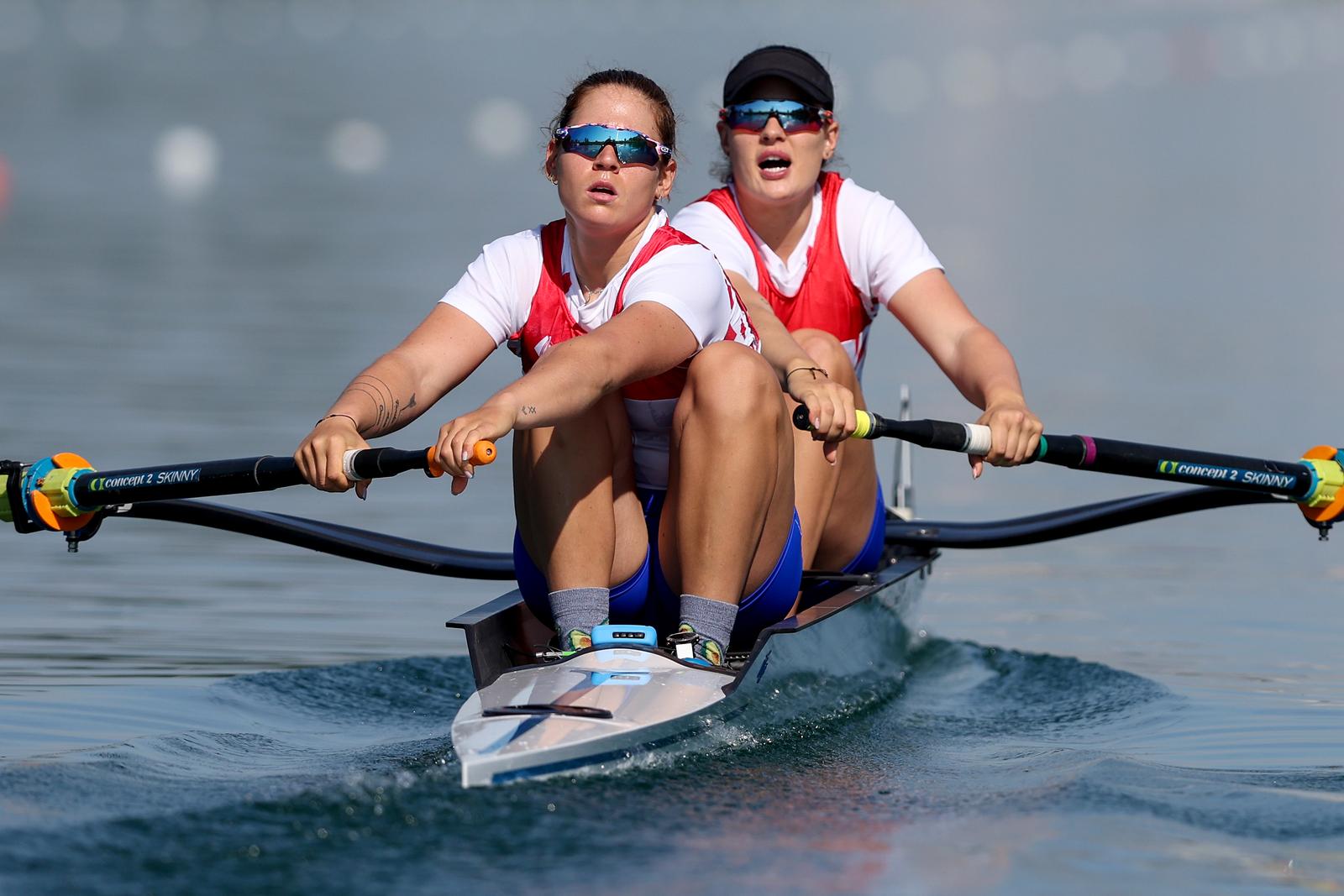 05.05.2023., Zagreb, SRC Jarun - Svjetski veslački kup 2023. Ivana Jurkovic i Josipa Jurkovic, dvojac bez kormilara, Hrvatska. Photo: Igor Kralj/PIXSELL