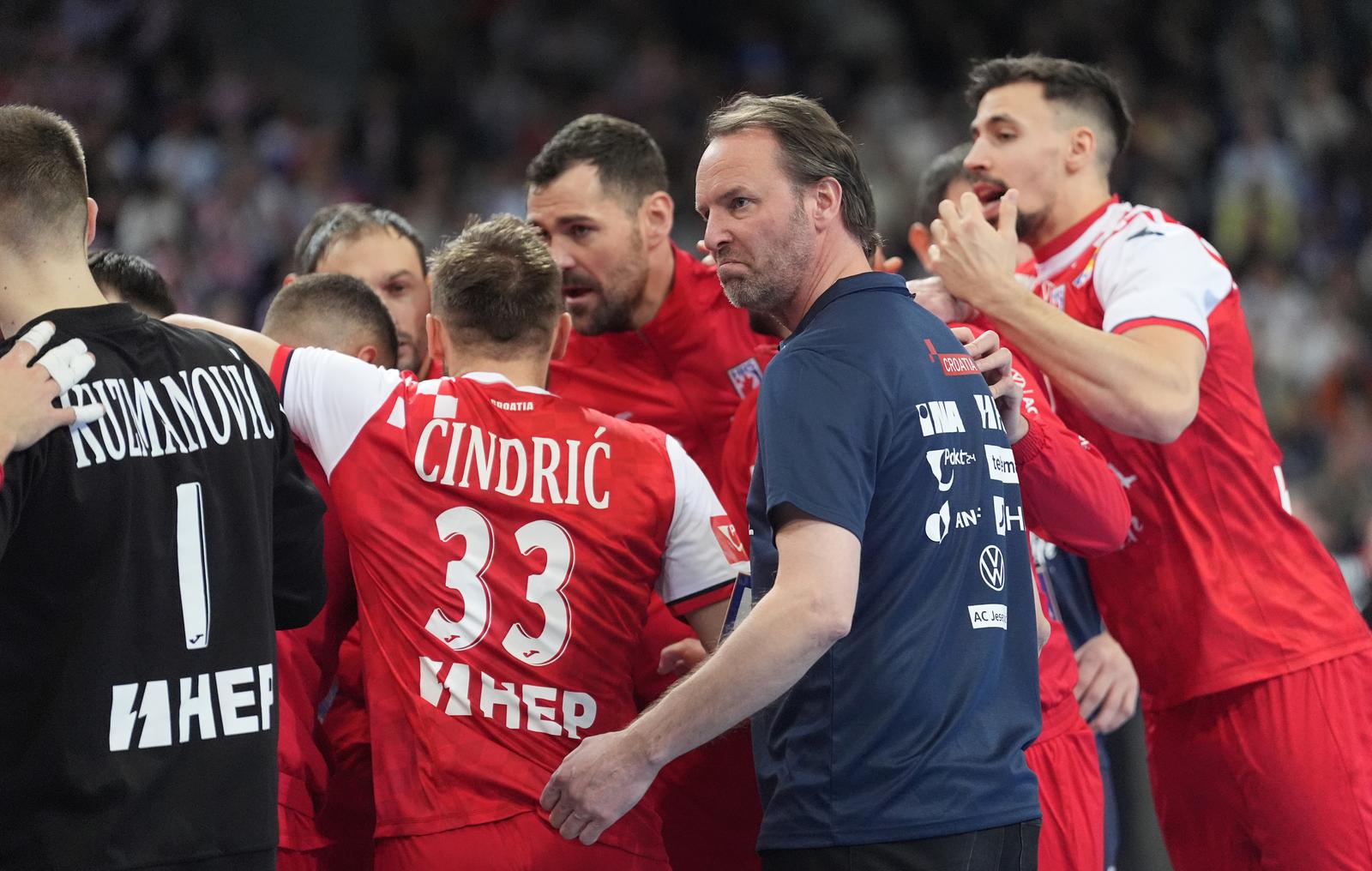 RIGHTS ONLY FOR: Croatia, Slovenia, Bosnia, Serbia, Montenegro 16 March 2024, Lower Saxony, Hanover: Handball: Olympic Qualification, Qualification, Tournament 2, Matchday 2, Germany - Croatia, in the ZAG Arena.Croatia's coach Dagur Sigurdsson stands on the sidelines. Photo: Marcus Brandt/dpa Photo: Marcus Brandt/PIXSELL