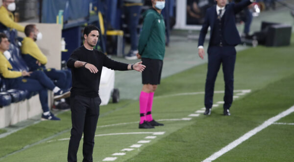 ESP: Villarreal CF - Arsenal FC. UEFA Europa League, Semifinal Arsenal FC head coach Mikel Arteta and Villarreal CF head coach Unai Emery during the UEFA Europa League match, Semifinal, between Villarreal CF and Arsenal FC played at La Ceramica Stadium on April 29, 2021 in Villarreal, Spain. Copyright: xOmarxArnaux/xPRESSINPHOTOx OA_210429_026