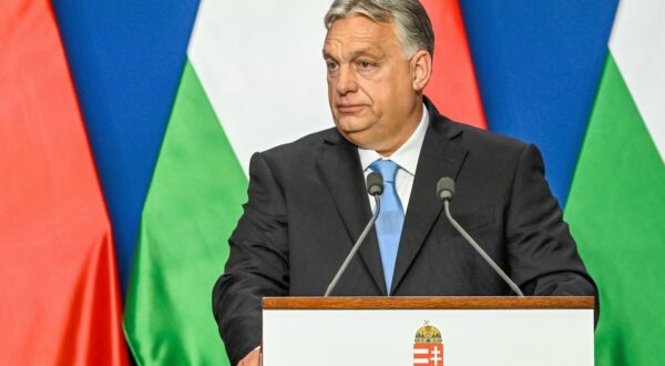 epa11329763 Hungarian Prime Minister Viktor Orban speaks during his joint press conference with Chinese President (not pictured) following their talks at the PM's office, the former Carmelite Monastery, in Budapest, Hungary, 09 May 2024.  EPA/Szilard Koszticsak HUNGARY OUT