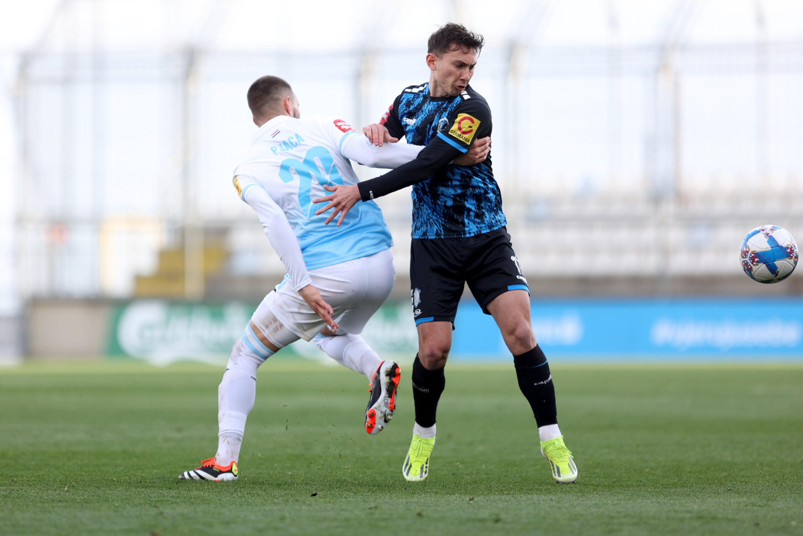 03.03.2024., stadion HNK Rijeka, Rijeka - SuperSport HNL, 25. kolo, HNK Rijeka - NK Varazdin. Marko Pjaca, Dimitar Mitrovski Photo: Nel Pavletic/PIXSELL