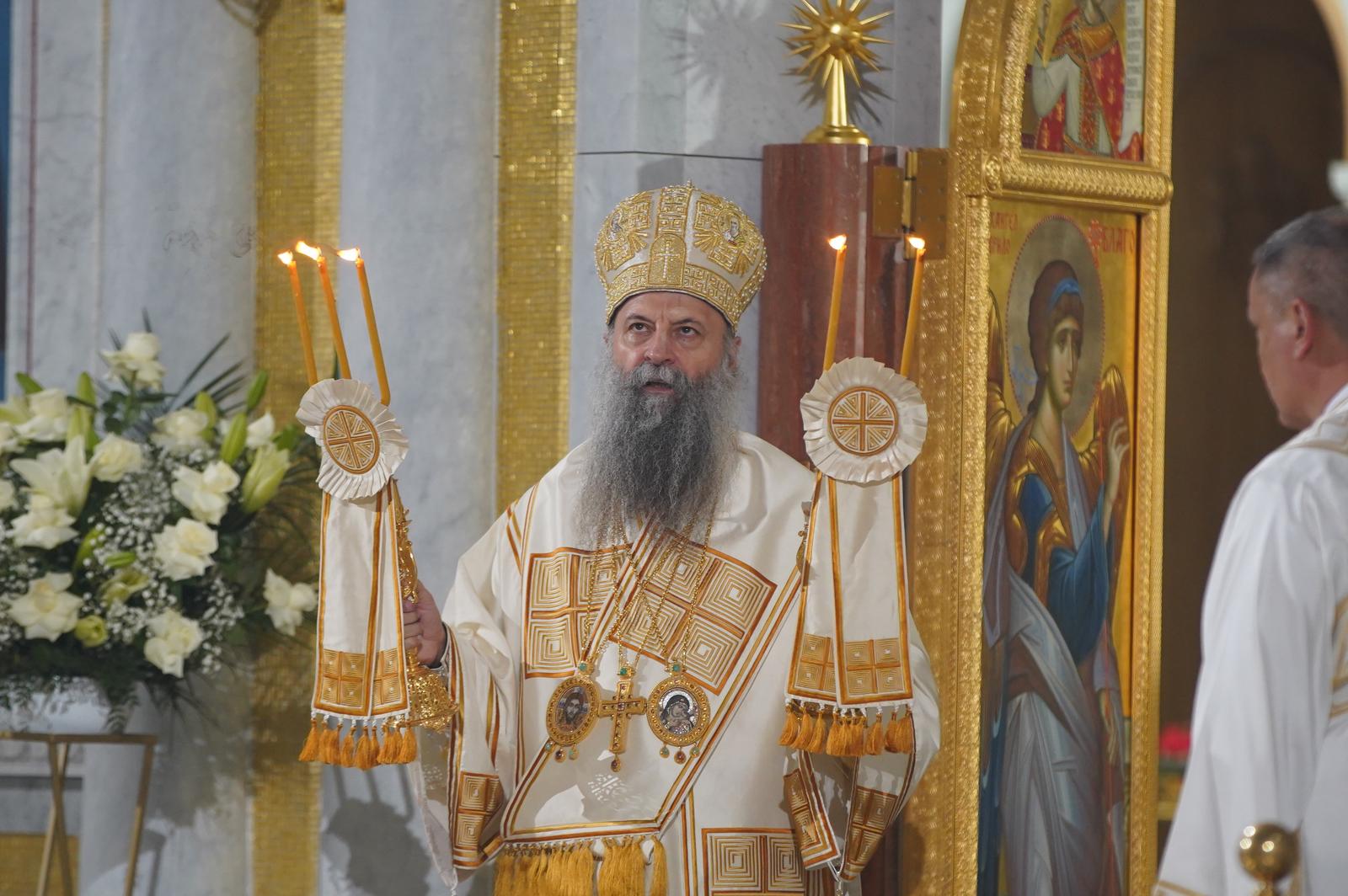 04, May, 2024, Belgrade - The Patriarch of the Serbian Orthodox Church Porfirije served the Midnight Easter liturgy in the Church of Saint Sava. Patriarch Porfirije. Photo: Antonio Ahel/ATAImages

04, maj, 2024, Beograd - U Hramu Svetog Save patrijarh Srpske pravoslavne crkve Porfirije sluzio je ponocnu uskrsnju liturgiju. Photo: Antonio Ahel/ATAImages Photo: Antonio Ahel/ATAImages/PIXSELL