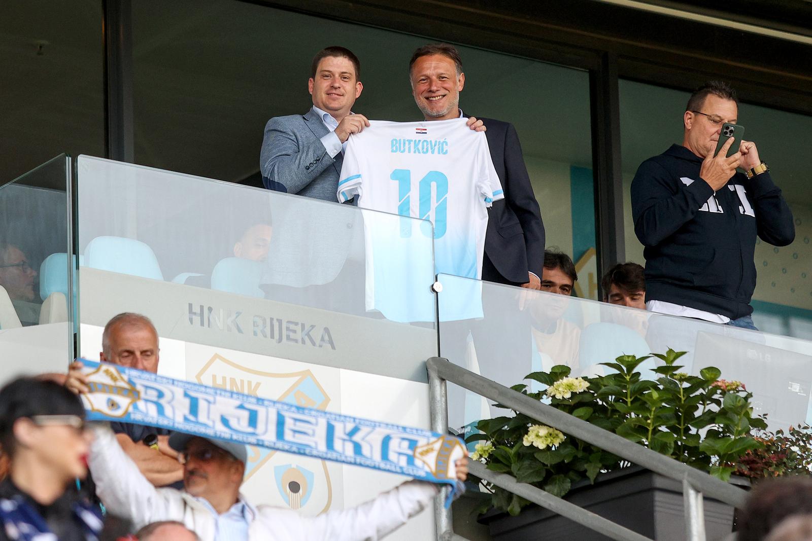 05.05.2024., stadion HNK Rijeka, Rijeka - SuperSport HNL, 33. kolo, HNK Rijeka - GNK Dinamo. Oleg Butkovic i Gordan Jandrokovic.
 Photo: Nel Pavletic/PIXSELL