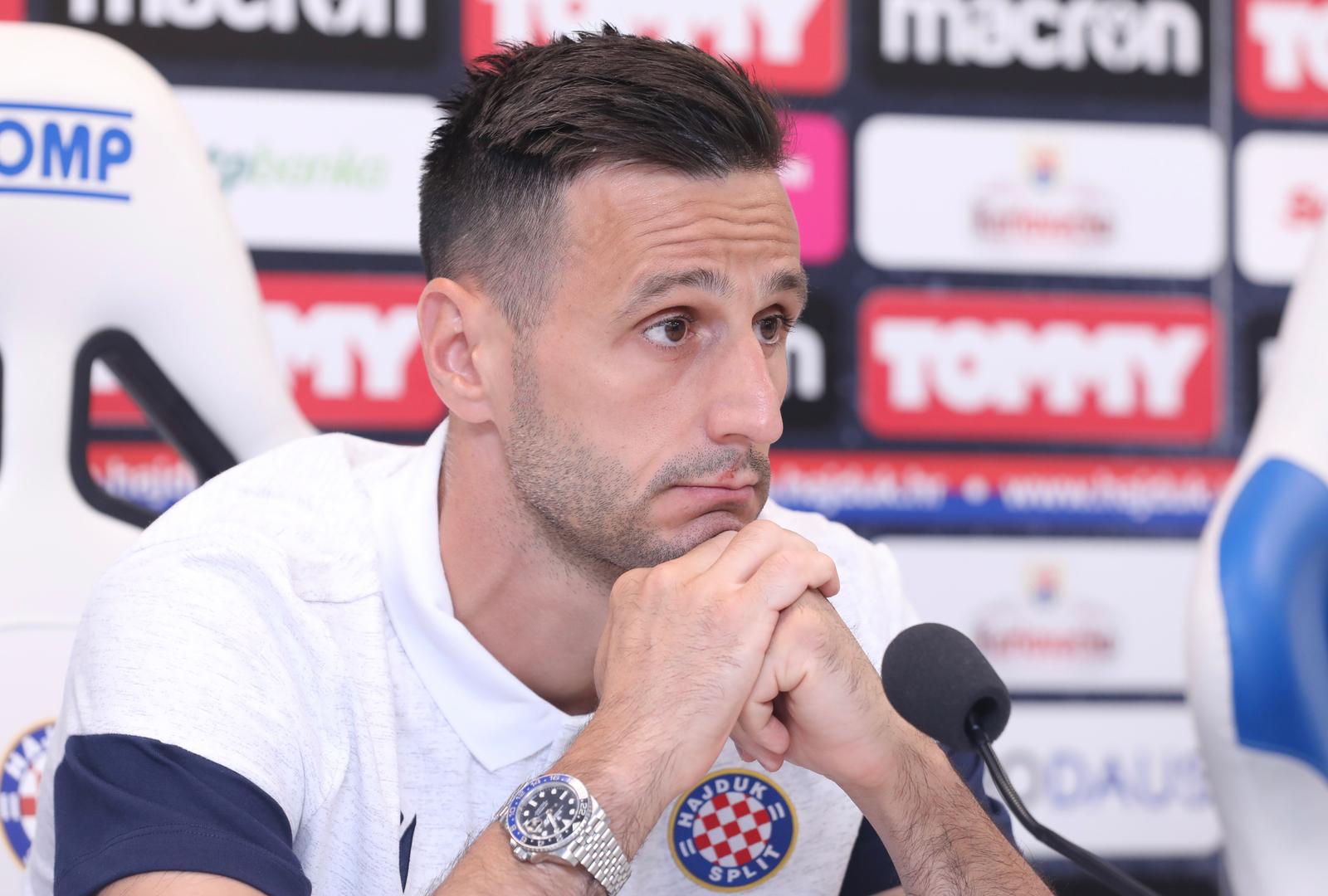 07.07.2022.,Split - Hajduk odrzao konferenciju za medije uoci utakmice SuperSport Superkupa. Na konferenciji je govorio trener Valdas Dambrauskasa i Nikola Kalinic.  Photo: Ivo Cagalj/PIXSELL