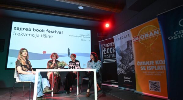 13.5.2024., Zagreb - Otvorenje Zagreb Book Festivala u sklopu kojega se do 17. svibnja odrzava dvadesetak knjizevnih dogadjanja na kojima ce sudjelovati vise od 40 domacih i stranih knjizevnika, znanstvenika, novinara, prevoditelja i publicista . Nakon otvorenja Johanna Frid predstavila je svoju knjigu "Haraldova mama". Photo: Neva Zganec/PIXSELL