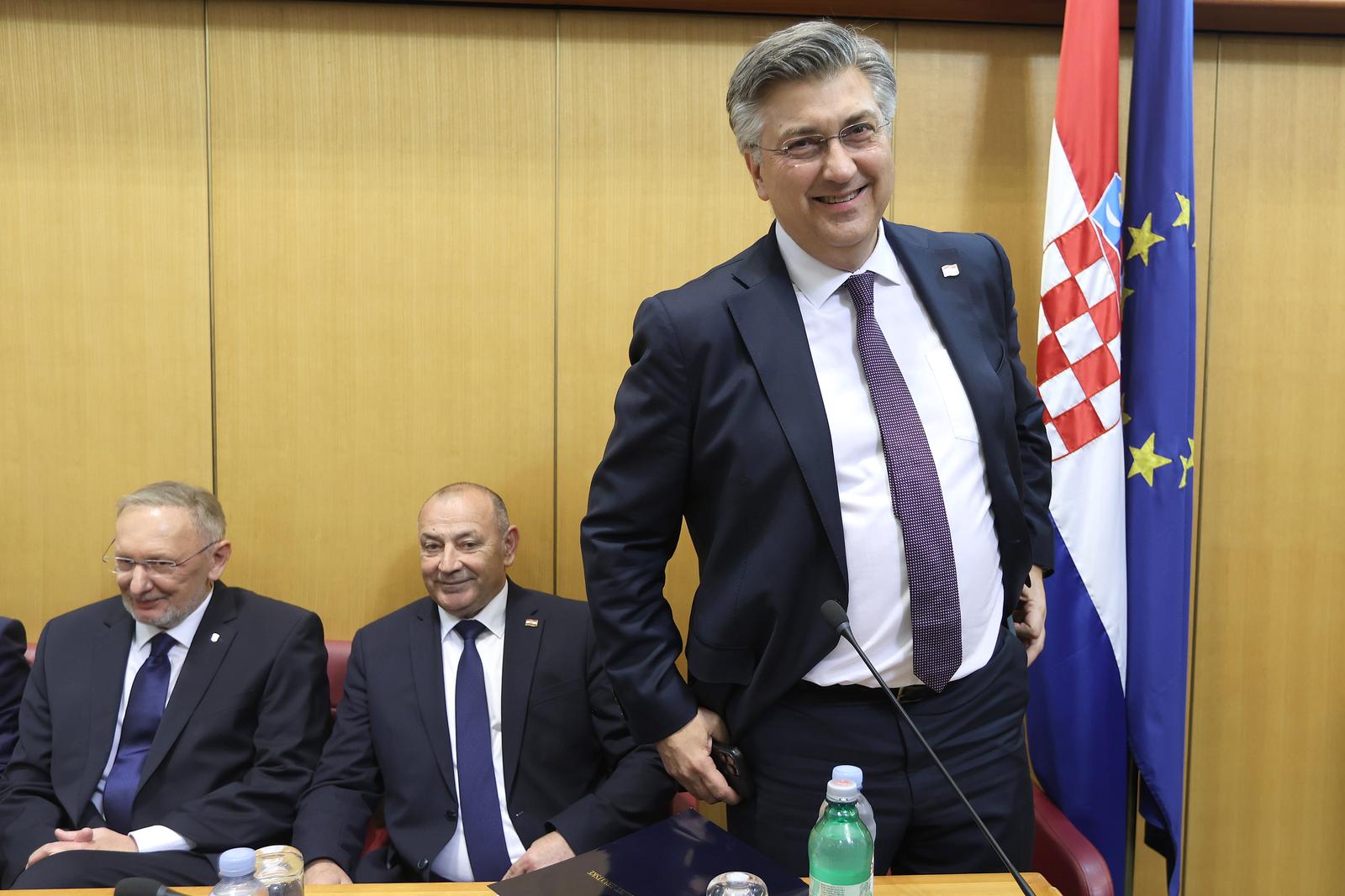 17.05.2024., Zagreb - Predstavljanje Vlade Republike Hrvatske na prvoj sjednici 11. saziva Hrvatskog sabora. Andrej Plenkovic Photo: Patrik Macek/PIXSELL