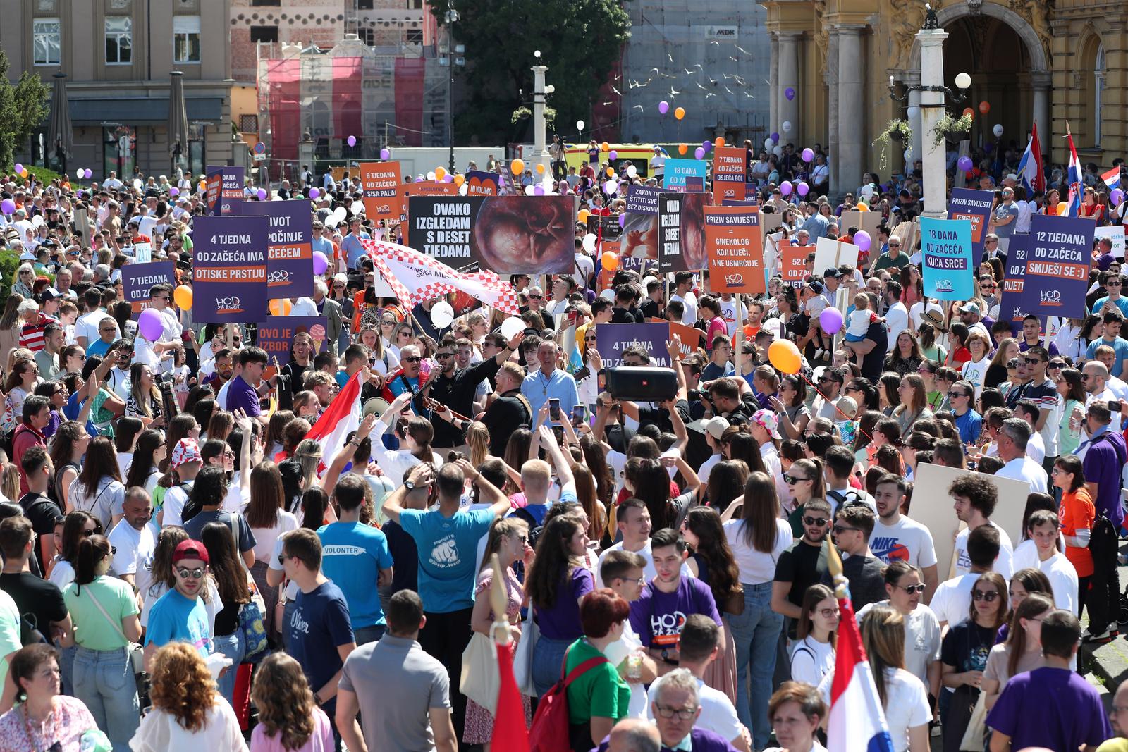 18.05.2024., Zagreb - Okupljanje uoci 9. Hoda za zivot. Photo: Matija Habljak/PIXSELL