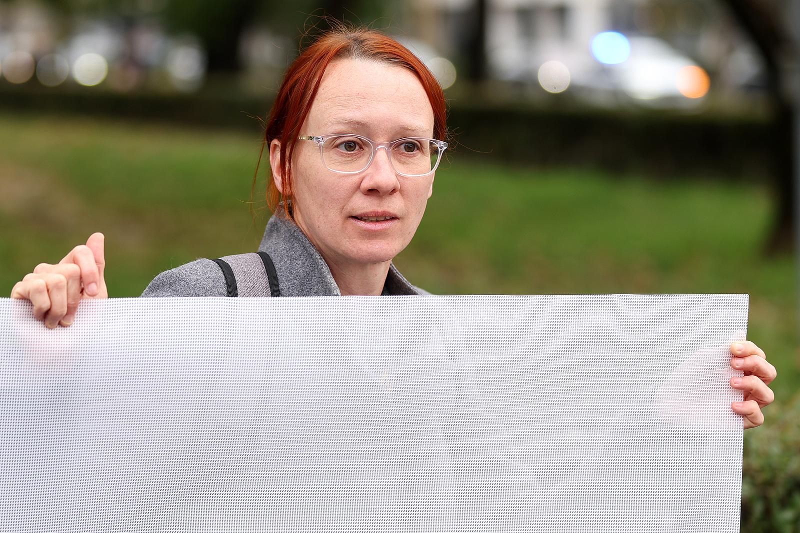 20.11.2023., Zagreb - Inicijativa Kava za zenska prava organizirala je prosvjednu akciju protiv nasilja nad zenama ispred zgrade MUP-a na Savskoj ulici u Zagrebu. Sanja Juras. Photo: Goran Stanzl/PIXSELL