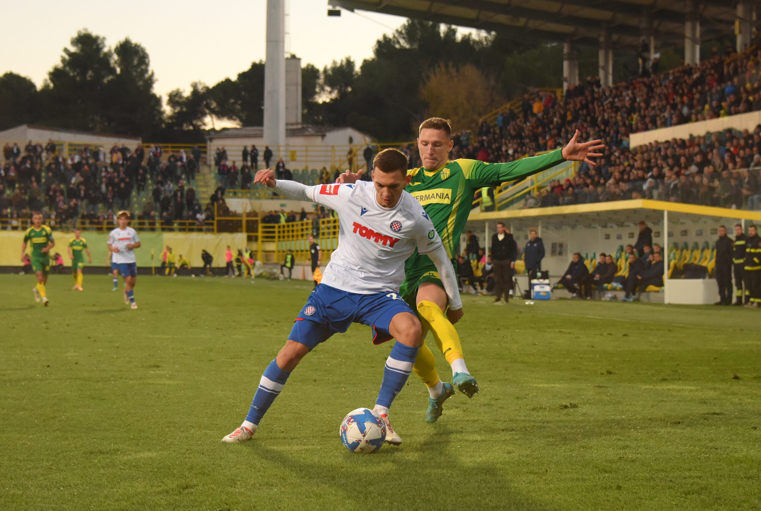 26.11.2023., Pula: Stadion Aldo Drosina - nogometna utakmica SuperSport HNL, 16.kolo, Istra 1961 - Hajduk.
  Photo: Sasa Miljevic/PIXSELL