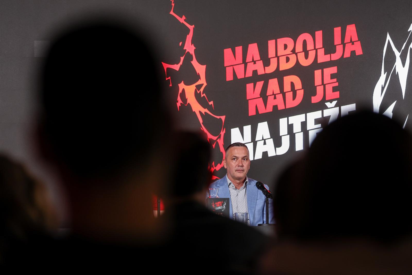 31.05.2024., Zagreb, Pivana - Predstavljanje sluzbene himne hrvatske nogometne reprezentacije "Najbolje kad je najteze” koju izvode Tiho Orlic i Opca opasnost. Marijan Kustic. Photo: Igor Kralj/PIXSELL