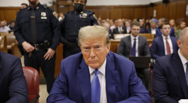epa11355496 Former US President Donald Trump sits in the courtroom during his hush money trial at the Supreme Court of the State of New York in New York, New York, USA, 20 May 2024. Trump is facing 34 felony counts of falsifying business records related to payments made to adult film star Stormy Daniels during his 2016 presidential campaign.   EPA/Michael M. Santiago / POOL