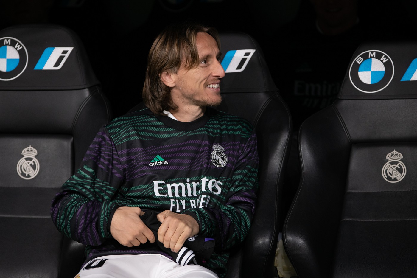 April 8, 2023, Bristol, England, United Kingdom: 8th April 2023; Santiago Bernabeu Stadium, Madrid, Spain, Spanish La Liga Football, Real Madrid versus Villarreal; Luka Modric on the bench,Image: 768137270, License: Rights-managed, Restrictions: , Model Release: no, Credit line: Agencialof / Zuma Press / Profimedia