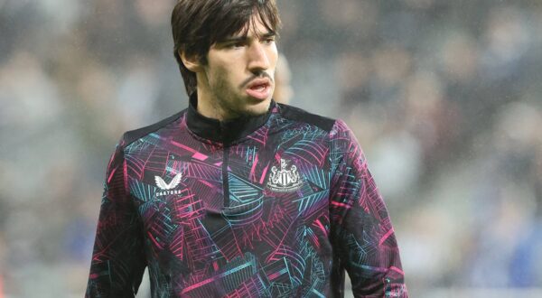 Newcastle Upon Tyne, England, 25th October 2023. Sandro Tonali of Newcastle United during the UEFA Champions League match at St. James Park, Newcastle Upon Tyne. Picture credit should read: / Sportimage EDITORIAL USE ONLY. No use with unauthorised audio, video, data, fixture lists, club/league logos or live services. Online in-match use limited to 120 images, no video emulation. No use in betting, games or single club/league/player publications. SPI-2675-0071,Image: 816959048, License: Rights-managed, Restrictions: Credit images as "Profimedia/ IMAGO", Model Release: no, Credit line: Nigel Roddis / imago sportfotodienst / Profimedia