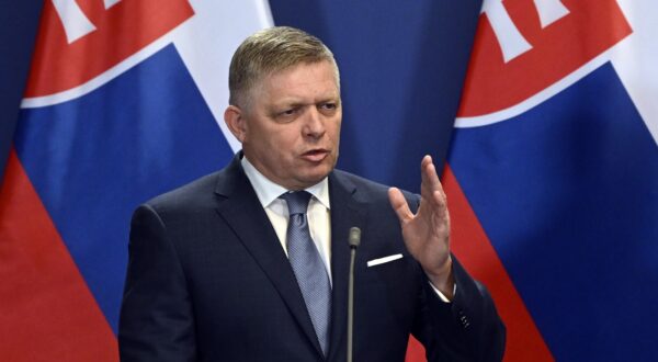 epa11342153 (FILE) - Slovakia's Prime Minister Robert Fico attends a joint press conference with his Hungarian counterpart (not pictured) following their meeting in the government headquarters in Budapest, Hungary, 16 January 2024 (reissued 15 May 2024). According to Slovakia’s national news agency TASR, Fico was rushed to hospital on 15 May after being shot in the town of Handlova, 180 kilometers north-east of Bratislava, at the end of a meeting of the Slovak cabinet.  EPA/Szilard Koszticsak HUNGARY OUT