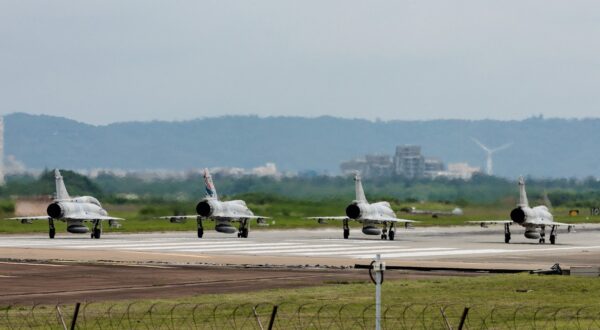 Taiwanese air force Mirage 2000 fighter jets wait for take off at a base in Hsinchu in northern Taiwan on May 23, 2024. China on May 23 encircled Taiwan with naval vessels and military aircraft in war games aimed at punishing the self-ruled island after its new president vowed to defend democracy.,Image: 875677898, License: Rights-managed, Restrictions: , Model Release: no, Credit line: Yasuyoshi CHIBA / AFP / Profimedia