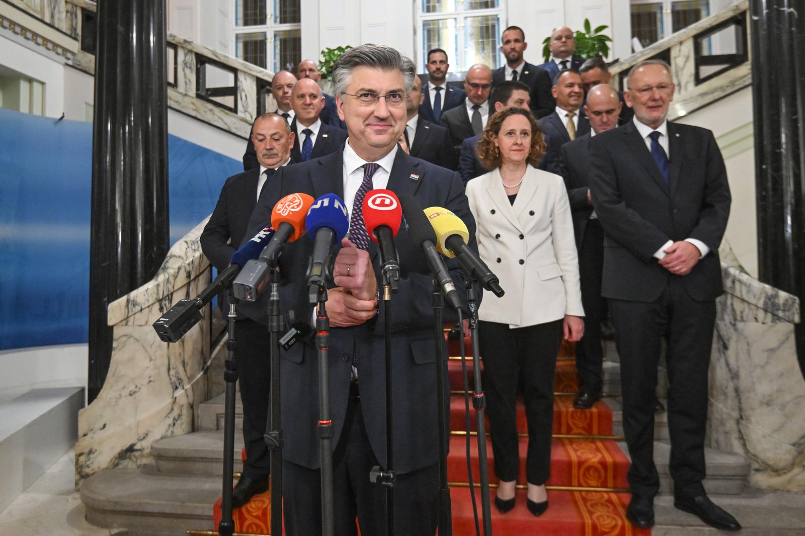 17.5.2024., Zagreb - Andrej Plenkovic dao je izjavu za medije namon formiranja vlade. Photo: Neva Zganec/PIXSELL