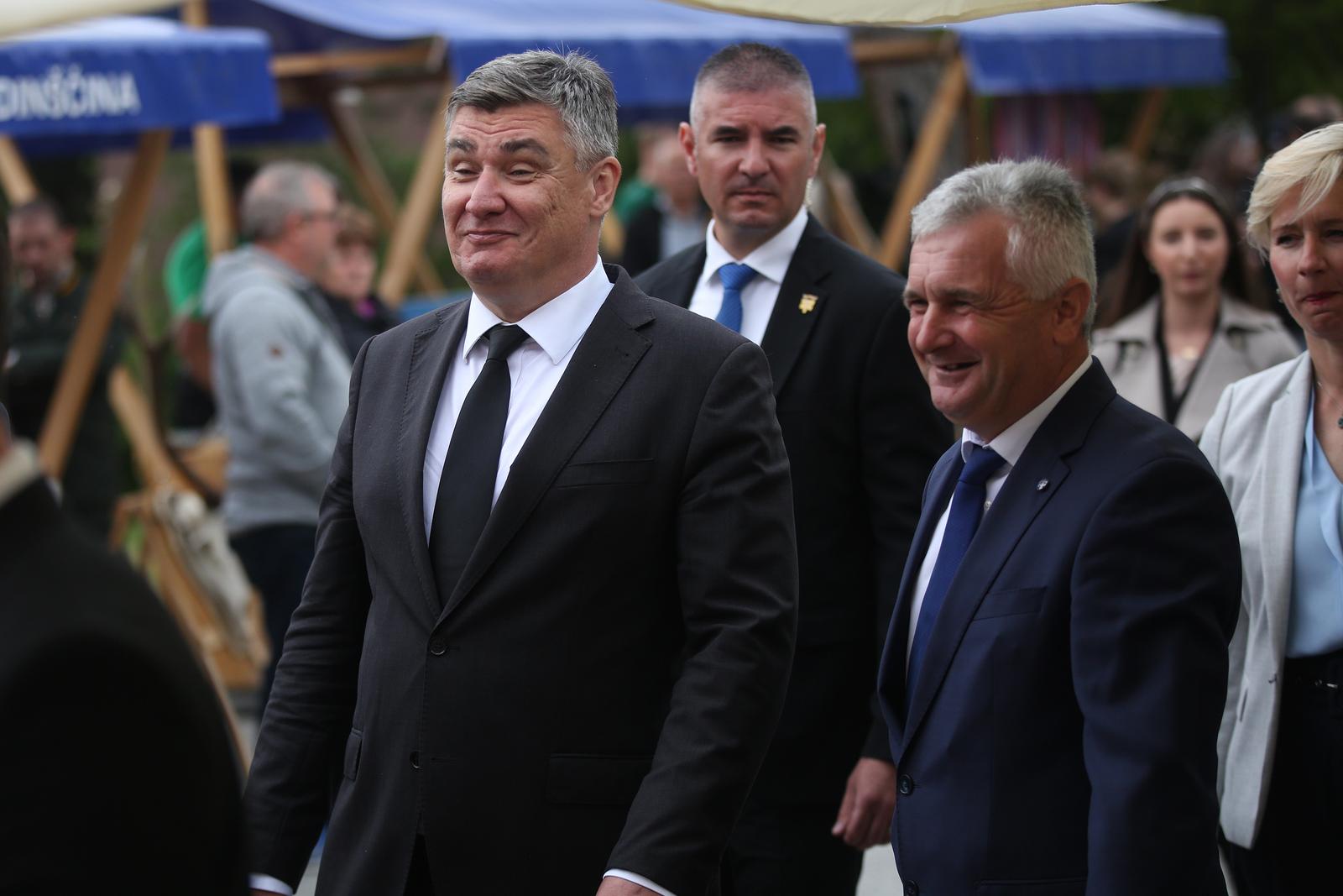 01.05.2024., Budinscina - Predsjednik Republike Hrvatske Zoran Milanovic sudjelovao je na svecanoj sjednici Opcinskog vijeca opcine Budinscina povodom obiljezavanja Dana opcine. Photo: Zeljko Hladika/PIXSELL