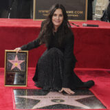 Actress and filmmaker Courteney Cox is honored with a star on the Hollywood Walk of Fame on Monday, Feb. 27, 2023 in Los Angeles. (AP Photo/Damian Dovarganes)