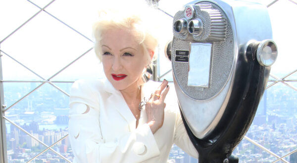 NEW YORK, NY- JUNE 17: Cyndi Lauper Lights the Empire State Building in Celebration of her Farewell Tour and Release of New Documentary Let The Canary Sing on June 17, 2024 in New York City. Copyright: xRWx