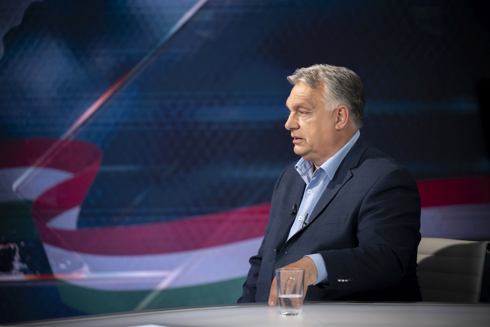 epa11395836 A handout photo made available by the Hungarian PM's Press Office shows Hungarian Prime Minister and chairman of the ruling Fidesz party Viktor Orban speaks during an interview in the Tenyek (Facts) television programme in the studio of TV2 channel in Budapest, Hungary, 07 June 2024, two days ahead of the European parliamentary and local elections in Hungary. The European Parliament elections are scheduled across EU member states from 06 to 09 June 2024.  EPA/VIVIEN CHER BENKO / HUNGARIAN PM OFFICE /HANDOUT HUNGARY OUT HANDOUT EDITORIAL USE ONLY/NO SALES HANDOUT EDITORIAL USE ONLY/NO SALES