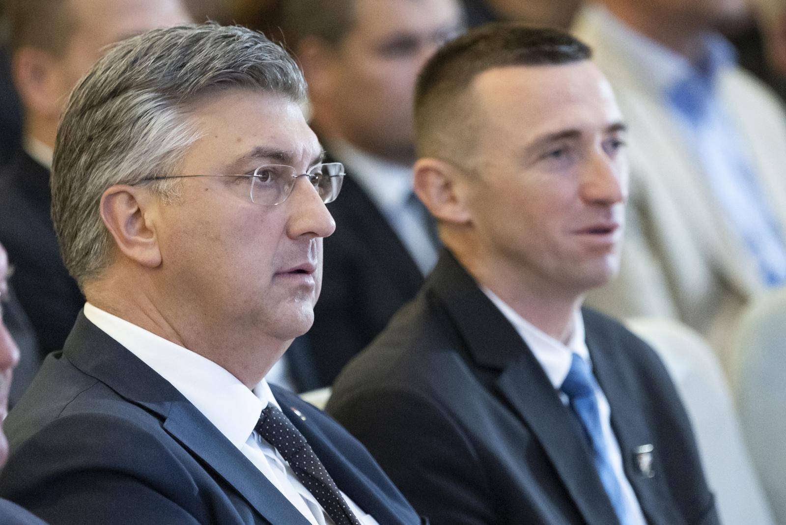 03.05.2024., Vukovar - Predsjednik Vlade Andrej Plenkovic sudjelovao je na svecanoj sjednici Gradskog vijeca Grada Vukovara u povodu obiljezavanja Dana grada. Photo: Davor Javorovic/PIXSELL