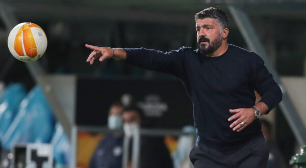 05.11.2020., stadion HNK Rijeka, Rijeka - UEFA Europa liga, 3. kolo: HNK Rijeka - SSC Napoli. Trener SSC Napoli Gennaro Gattuso. rPhoto: Goran Stanzl/PIXSELL