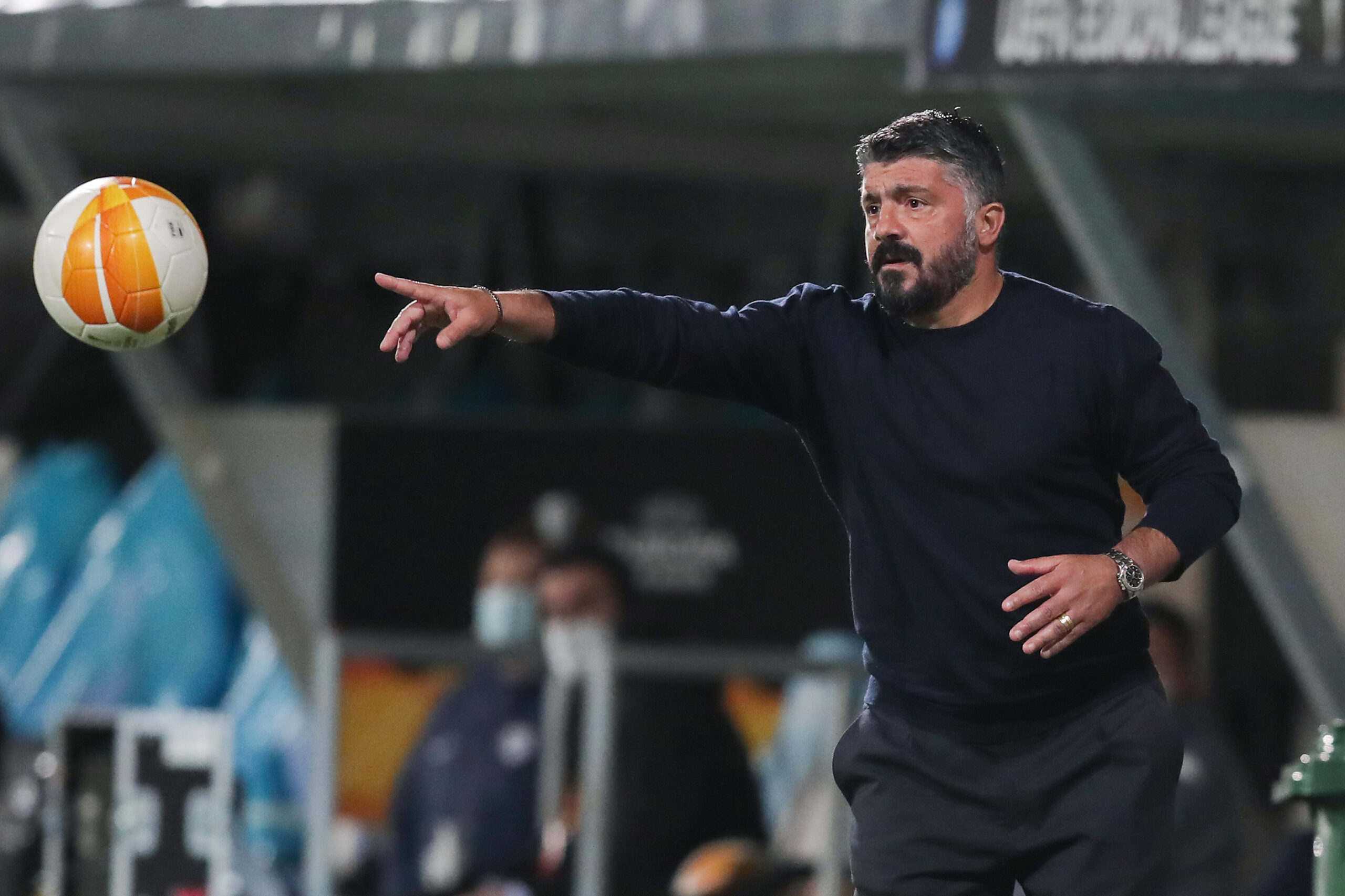 05.11.2020., stadion HNK Rijeka, Rijeka - UEFA Europa liga, 3. kolo: HNK Rijeka - SSC Napoli. Trener SSC Napoli Gennaro Gattuso. rPhoto: Goran Stanzl/PIXSELL