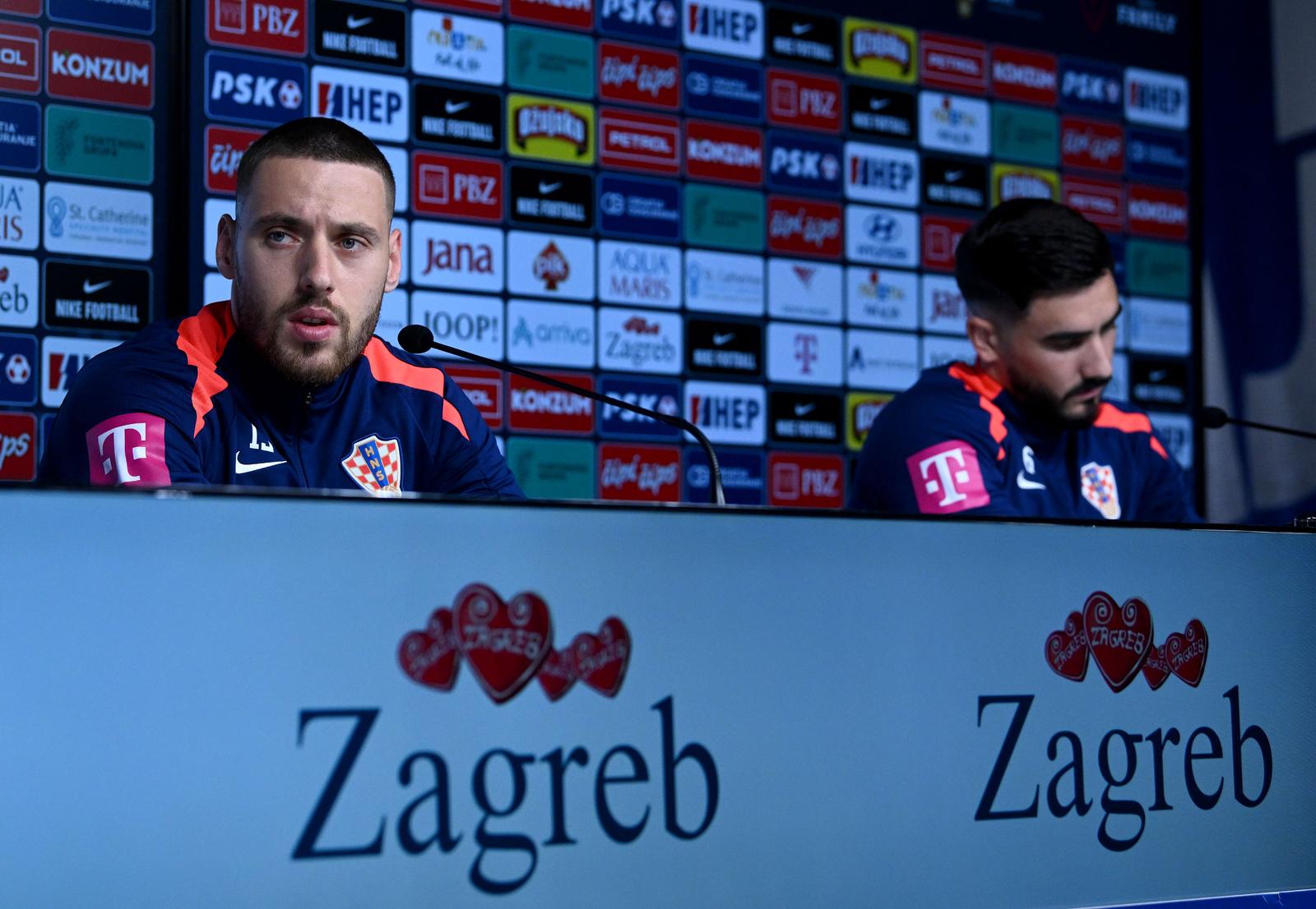 10.06.2024., Neuruppin, Njemacka -  Konferencija za medije Josip Sutalo, Nikola Vlasic.  Photo: Marko Lukunic/PIXSELL