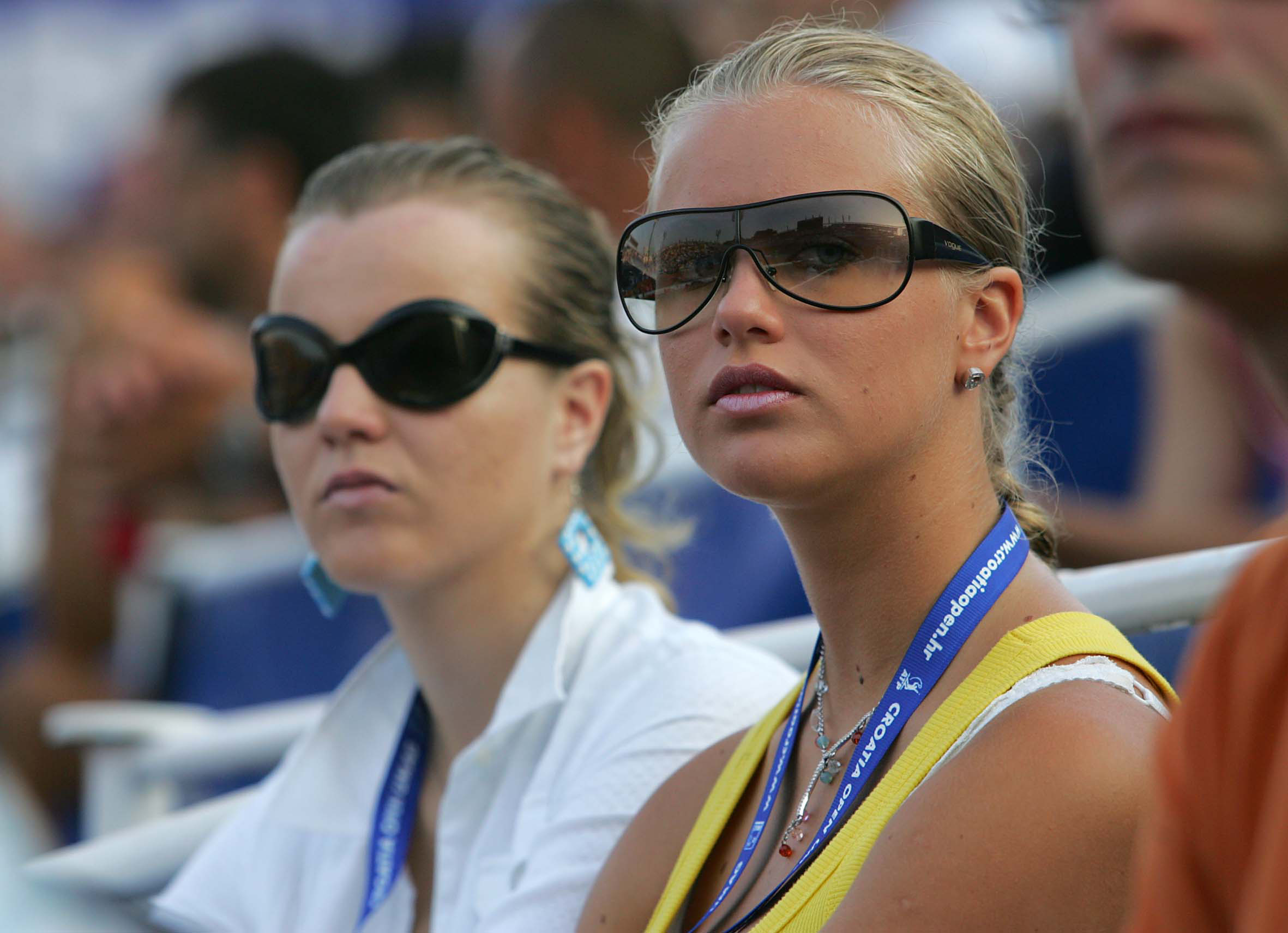 26.07.2005., Umag - ATP Croatia Open, teniski turnir u Umagu. Stefany Hohnjec sa sestrom Mateom."nPhoto: Igor Kralj/PIXSELL