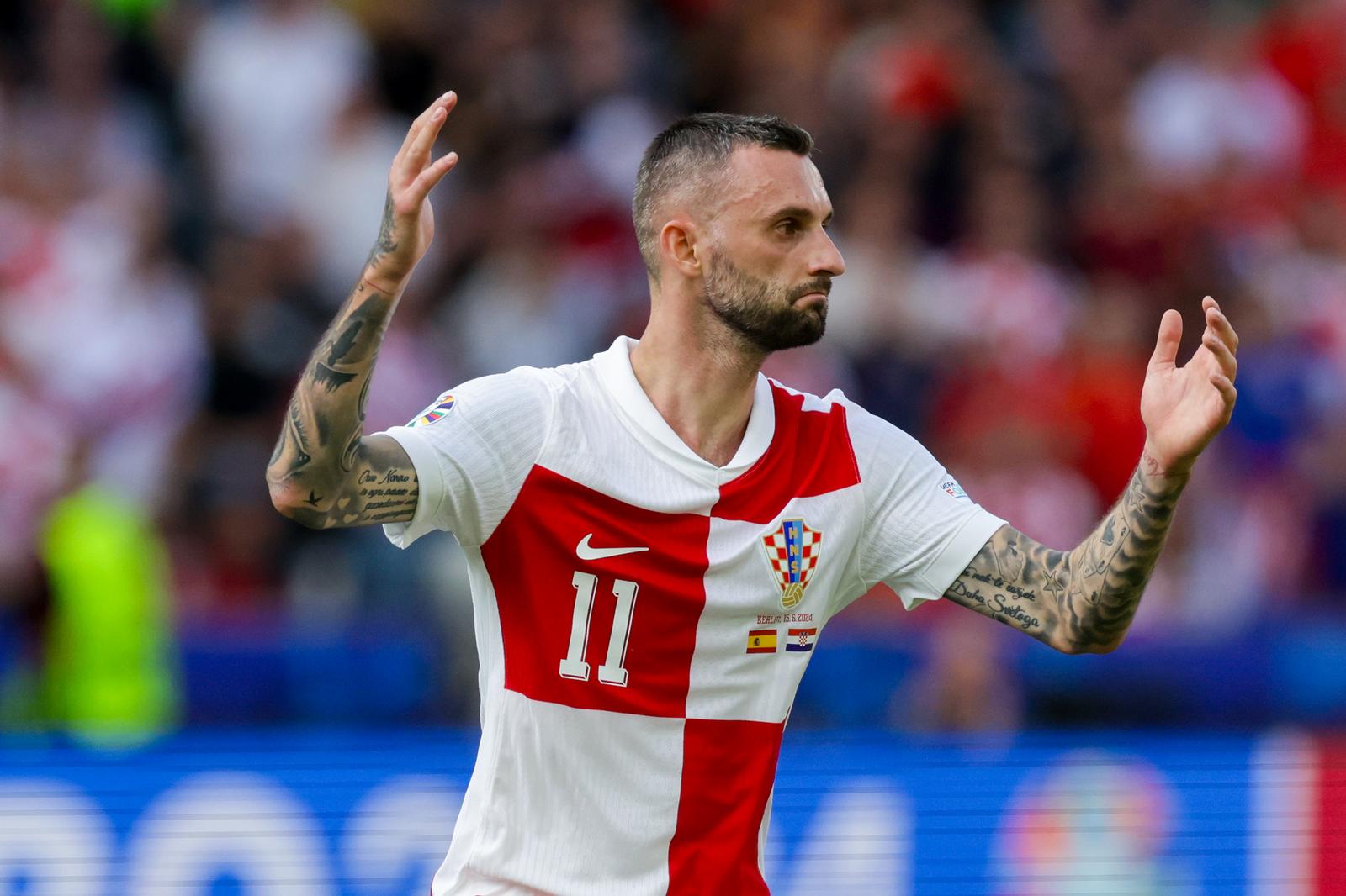 15.06.2024., Olimpijski stadion, Berlin, Njemacka - Europsko prvenstvo 2024., skupina B, 1. kolo, Spanjolska - Hrvatska. Marcelo Brozovic Photo: Luka Stanzl/PIXSELL