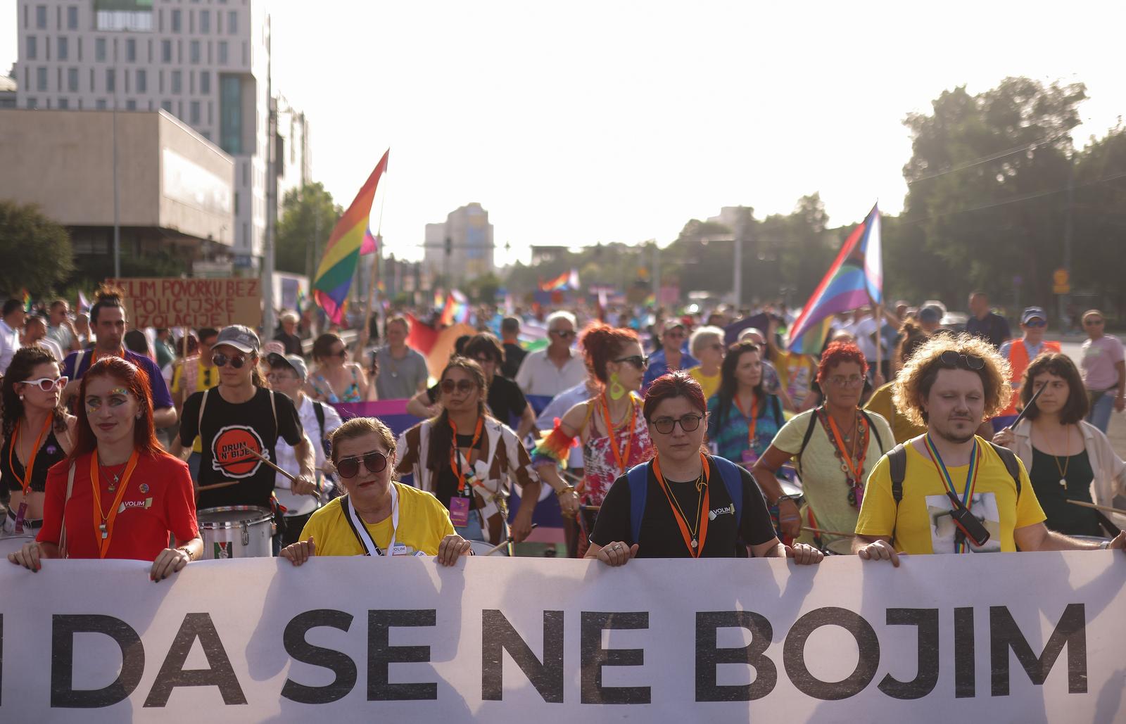 22.06.2024., Sarajevo, Bosna i Hercegovina - Odrzana je peta povorka ponosa pod sloganom "Volim da se ne bojim" i uz brojne poruke LGBTIQ+ zajednice o potrebi vecih prava. Photo: Armin Durgut/PIXSELL