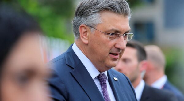 Croatia's Prime Minister Andrej Plenkovic looks on, on the day of the opening ceremony of the Summit on Peace in Ukraine at the Buergenstock Resort in Stansstad near Lucerne, Switzerland, June 15, 2024. REUTERS/Denis Balibouse/Pool Photo: DENIS BALIBOUSE/REUTERS