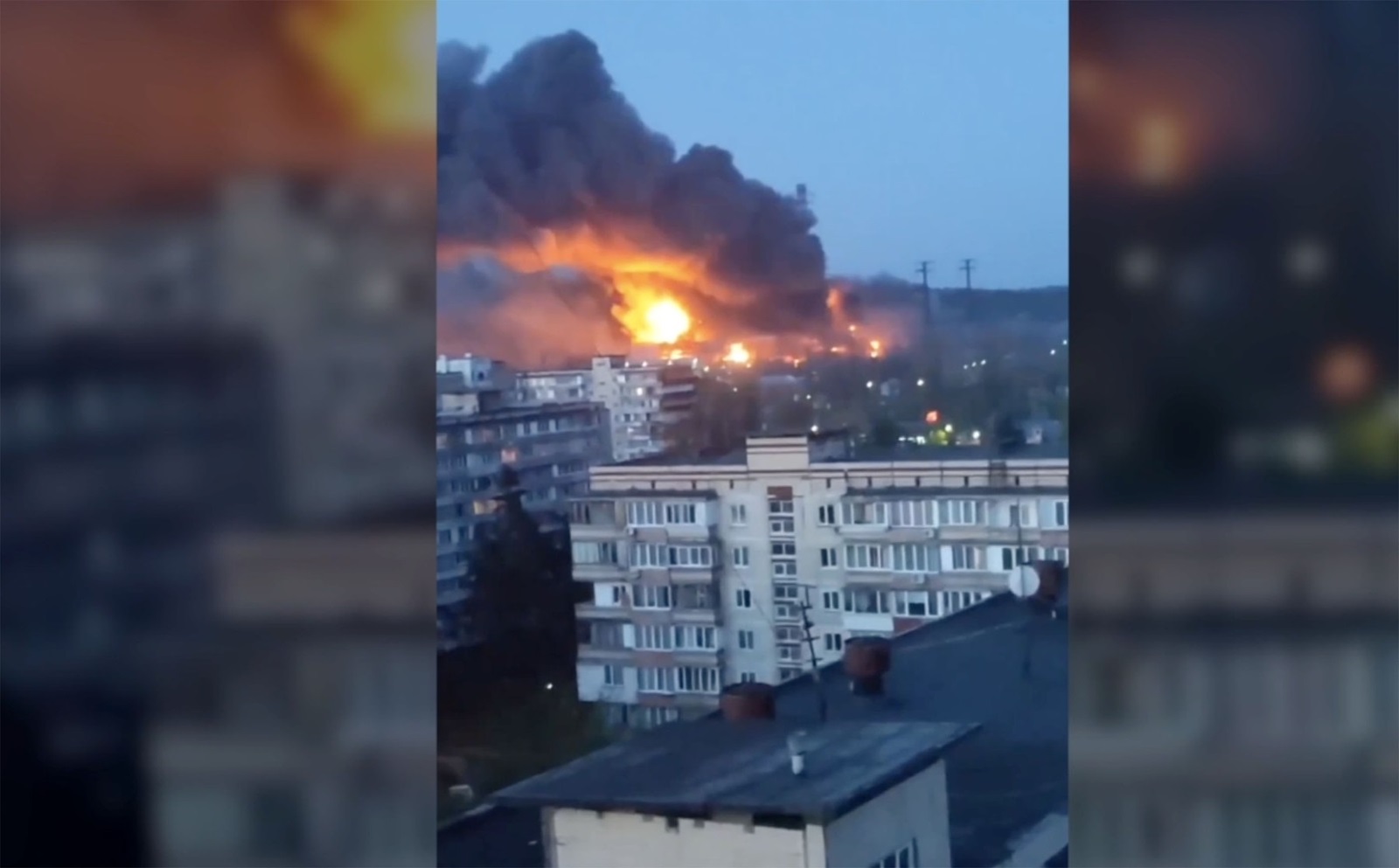 Fire at the Trypilska power station, the largest of Kyiv's energy supply system, after Russia’s mass drone and missile attack early on 11 April 2024. The plant was hit in an onslaught of  Iranian-supplied  Shahed kamikaze drones,Image: 864010728, License: Rights-managed, Restrictions: ***
HANDOUT image or SOCIAL MEDIA IMAGE or FILMSTILL for EDITORIAL USE ONLY! * Please note: Fees charged by Profimedia are for the Profimedia's services only, and do not, nor are they intended to, convey to the user any ownership of Copyright or License in the material. Profimedia does not claim any ownership including but not limited to Copyright or License in the attached material. By publishing this material you (the user) expressly agree to indemnify and to hold Profimedia and its directors, shareholders and employees harmless from any loss, claims, damages, demands, expenses (including legal fees), or any causes of action or allegation against Profimedia arising out of or connected in any way with publication of the material. Profimedia does not claim any copyright or license in the attached materials. Any downloading fees charged by Profimedia are for Profimedia's services only. * Handling Fee Only 
***, Model Release: no, Credit line: east2west news / WillWest News / Profimedia