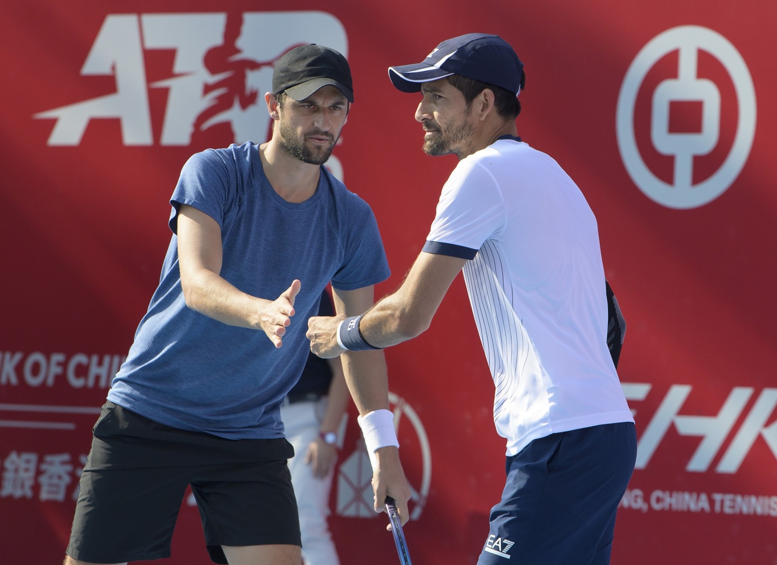 January 7, 2024, Hong Kong, Hong Kong SAR, China: Salvadorian Marcelo Arevalo (L) and Croatian, Mate Pavic (R) defeat Belgiums Sander Gille and Joran Vliegen  in the Bank of China Hong Kong Open Tennis 2024 Doubles Finals, Victoria Park Tennis Courts, Causeway Bay, Hong Kong.,Image: 834950995, License: Rights-managed, Restrictions: , Model Release: no, Credit line: Jayne Russell / Zuma Press / Profimedia