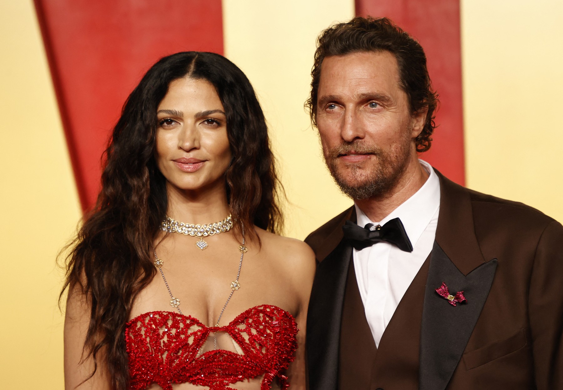 US actor Matthew McConaughey and his wife Brazilian model Camila Alves attend the Vanity Fair Oscars Party at the Wallis Annenberg Center for the Performing Arts in Beverly Hills, California, on March 10, 2024.,Image: 855726812, License: Rights-managed, Restrictions: , Model Release: no, Credit line: Michael TRAN / AFP / Profimedia