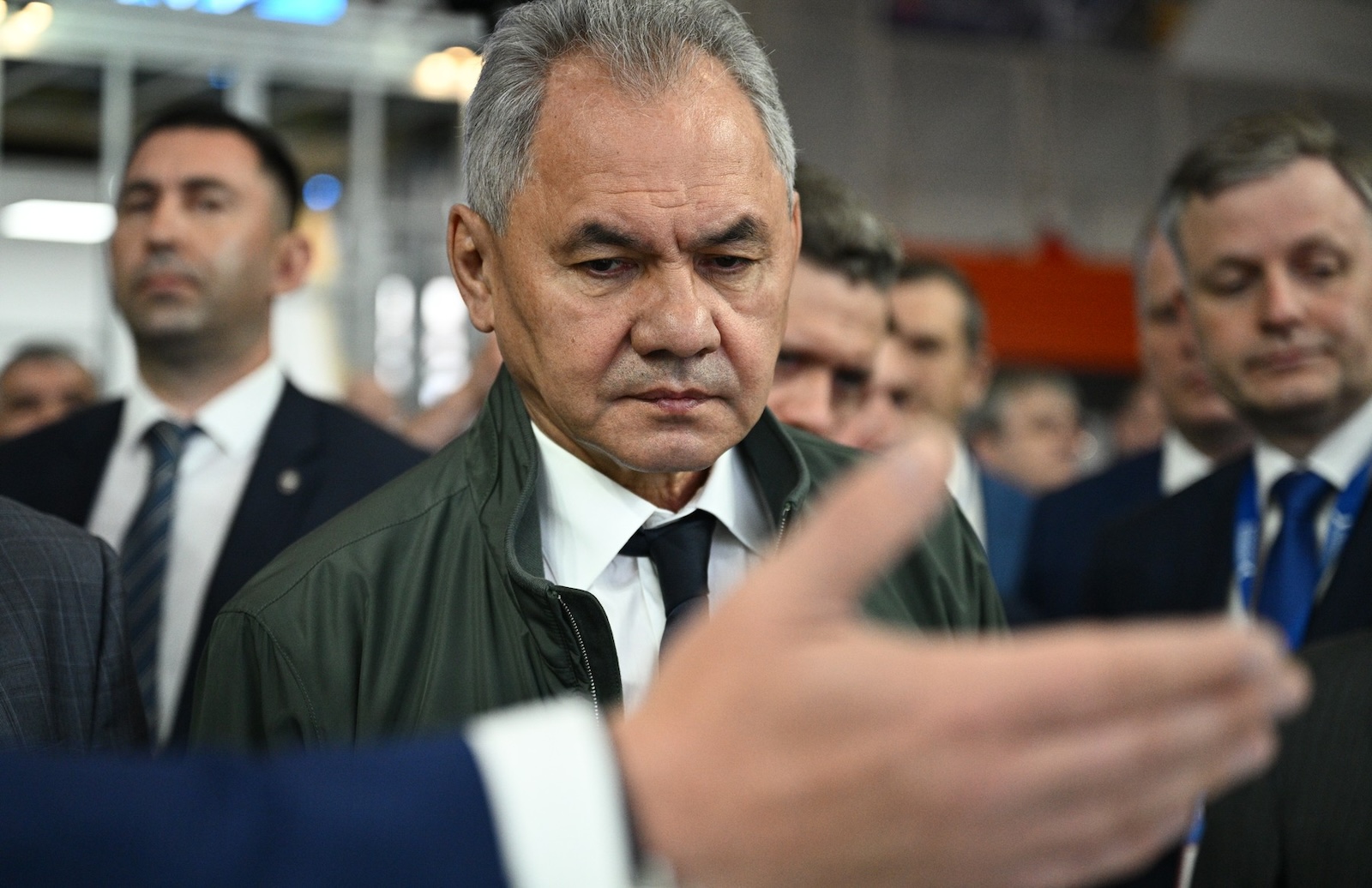 8694158 29.05.2024 Russian Security Council Secretary Sergei Shoigu visits the 15th Integrated Safety and Security Exhibition at the Patriot Congress and Exhibition Centre (Patriot Expo) outside Kubinka, Moscow region, Russia.,Image: 877372315, License: Rights-managed, Restrictions: Editors' note: THIS IMAGE IS PROVIDED BY RUSSIAN STATE-OWNED AGENCY SPUTNIK., Model Release: no, Credit line: Ramil Sitdikov / Sputnik / Profimedia