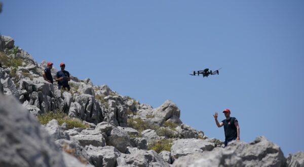 A member of the search team flying a drone in Symi, Greece, where a search and rescue operation is under way for TV doctor and columnist Michael Mosley, after he went missing while on holiday. Police and firefighters have been using drones to scour the island, which is part of the Dodecanese island chain and is about 25 miles north of Rhodes. Picture date: Saturday June 8, 2024.,Image: 879905234, License: Rights-managed, Restrictions: , Model Release: no, Credit line: Yui Mok / PA Images / Profimedia
