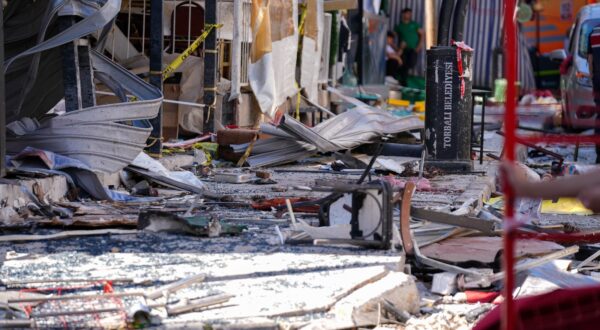 IZMIR, TURKIYE - JUNE 30: A view of the destruction after an explosion that took place in a restaurant, killing at least 5 according to preliminary findings in Torbali district of Izmir, Turkiye on June 30, 2024. Berkan Cetin / Anadolu,Image: 885988721, License: Rights-managed, Restrictions: , Model Release: no, Credit line: Berkan Cetin / AFP / Profimedia
